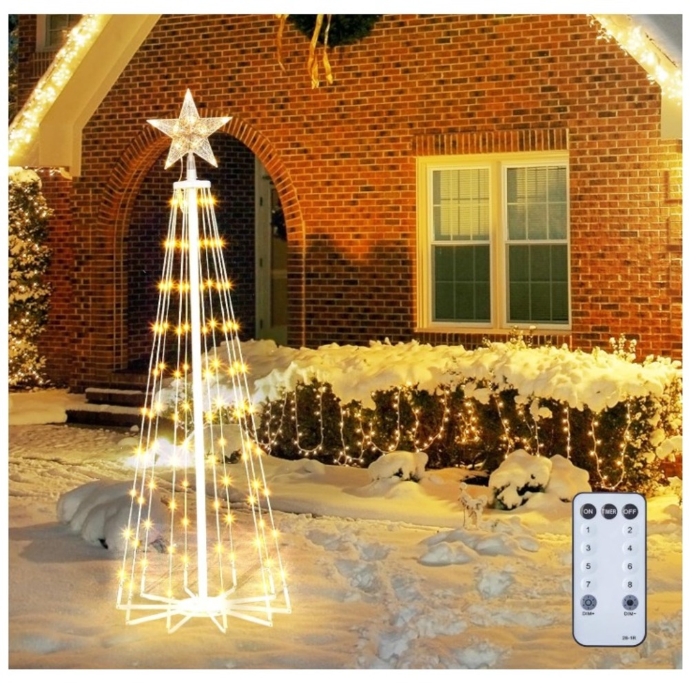 Smart LED lights 4.5 FT Christmas Cone Tree W/ Star Topper Christmas Tree 8 mode